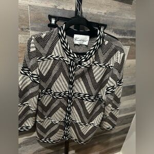 Chadwick's Black and White Chevron Jacket